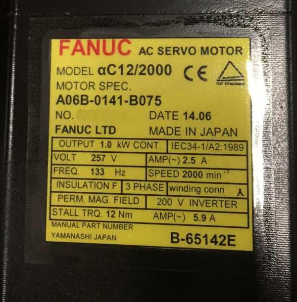 Fanuc-A06B-0141-B075-AC-MOTOR-AC122000-A64-1-YEAR-WARRANTY-122550153110-4