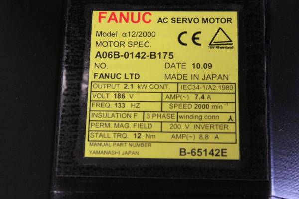 Fanuc-A06B-0142-B175-AC-MOTOR-A122000-A64-WBRAKE-1-YEAR-WARRANTY-123787718940-3