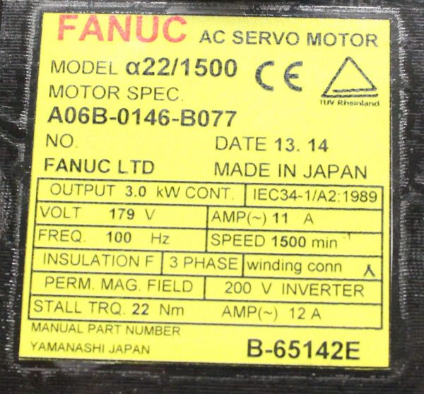 Fanuc-A06B-0146-B077-AC-MOTOR-A221500-I64-PULSE-1-YEAR-WARRANTY-121682646410-4