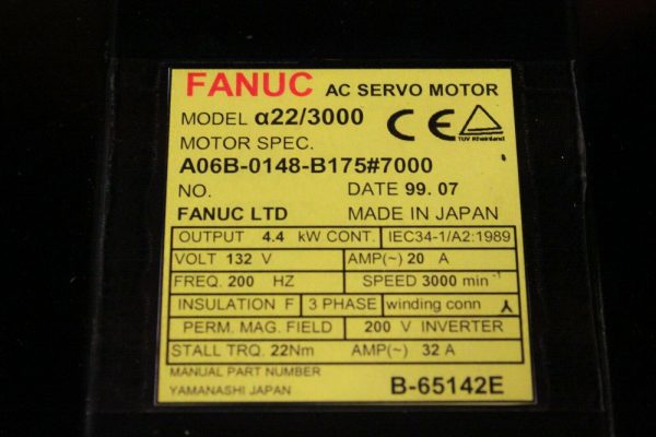 Fanuc-A06B-0148-B1757000-AC-MOTOR-A223000-A64-WBRAKE-1-YEAR-WARRANTY-123670431940-3