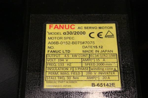 Fanuc-A06B-0152-B0757075-AC-MOTOR-A302000-A64-IP67-1-YEAR-WARRANTY-124815220350-3