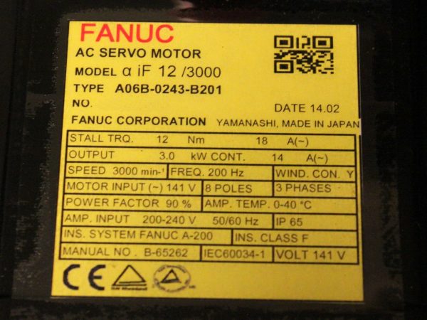 Fanuc-A06B-0243-B201-AC-MOTOR-AIF124000-AII1000-STRKY-1-YEAR-WARRANTY-123627826010-3