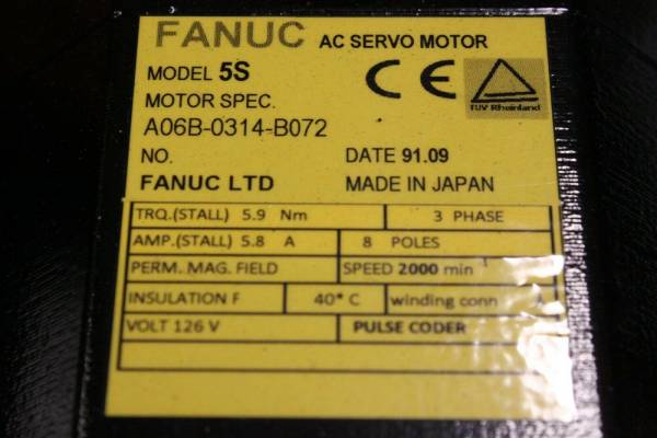 Fanuc-A06B-0314-B072-AC-MOTOR-5S-SERIAL-A-PULSE-1-YEAR-WARRANTY-125026597970-2