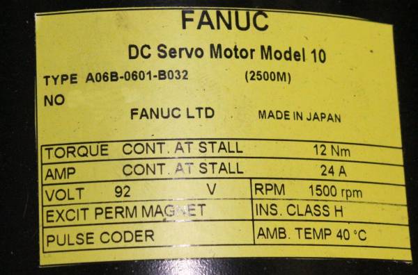 Fanuc-A06B-0601-B032-DC-MOTOR-10-2500P-1-YEAR-WARRANTY-124888154750-3