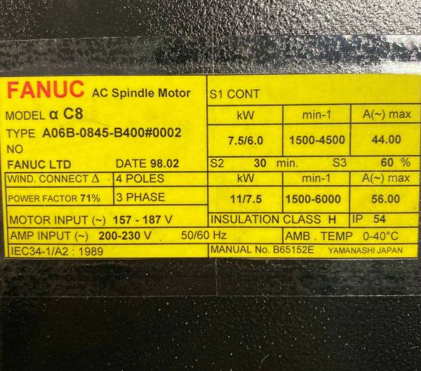 Fanuc-A06B-0845-B4000002-1-YEAR-WARRANTY-124029197150-3