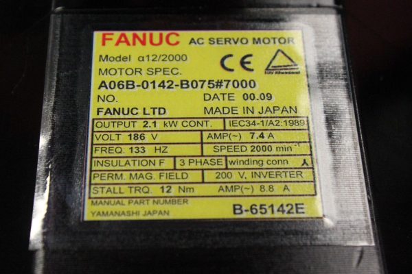 Fanuc-A06B-0142-B0757000-AC-MOTOR-A122000-A64-1-YEAR-WARRANTY-123324275671-3