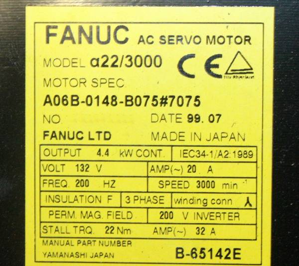 Fanuc-A06B-0148-B0757075-AC-MOTOR-A223000-A64-IP671-YEAR-WARRANTY-124882790571-3