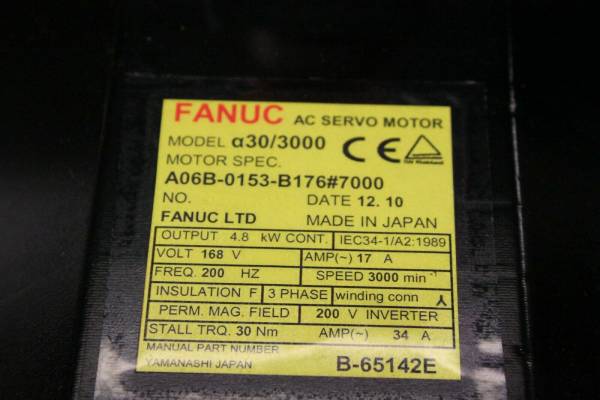 Fanuc-A06B-0153-B1767000-AC-MOTOR-A303000-A64SC-BRAKE-1-YEAR-WARRANTY-123761924821-3