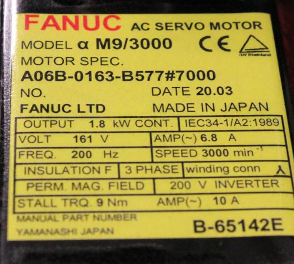 Fanuc-A06B-0163-B5777000-AC-MOTOR-AM93000-I64-STRAIGHT-1-YEAR-WARRANTY-124187018911-3