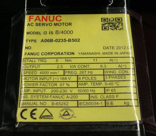 Fanuc-A06B-0235-B502-AC-MOTOR-AIS84000-AIA16M-BRK-8NM-STRKY-1-YEAR-WARRANTY-123833579131-3