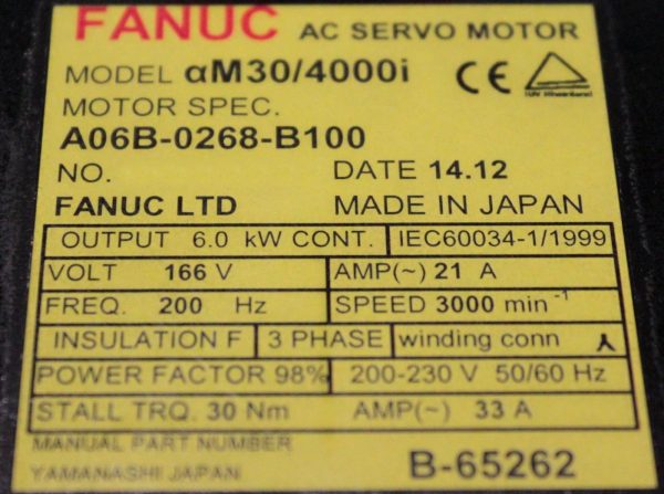 Fanuc-A06B-0268-B100-AC-MOTOR-AIS304000-A1000I-STRT-1-YEAR-WARRANTY-122108276751-4