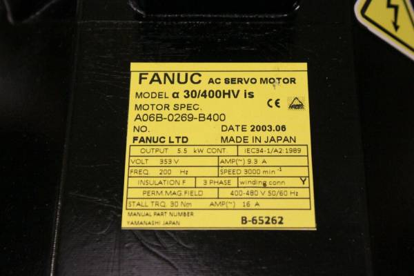 Fanuc-A06B-0269-B400-AC-MOTOR-AIS304000HV-AIA1000-BRK-35NM-STR-1-YEAR-WARRANTY-124797191361-3