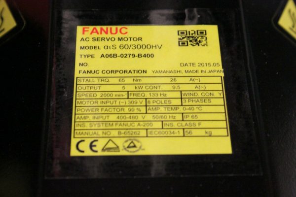 Fanuc-A06B-0279-B400-AC-MOTOR-AIS603000HV-AIA1000-BRAKE-STR-1-YEAR-WARRANTY-123682380601-2