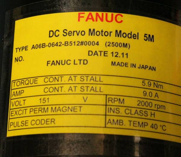 Fanuc-A06B-0642-B5120004-DC-MOTOR-5M-2500P-STSHFT-KEY-1-YEAR-WARRANTY-123788014091-3