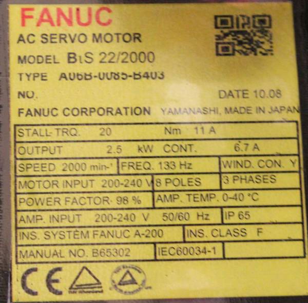 Fanuc-A06B-0085-B403-AC-MOTOR-BIS222000-B128IA-BRAKE-STR-1-YEAR-WARRANTY-123787230072-3