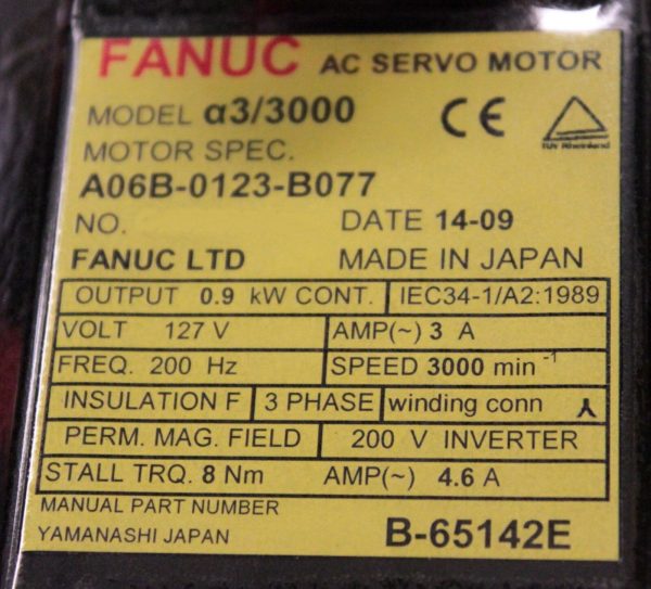 Fanuc-A06B-0123-B077-AC-MOTOR-A33000-I64-PULSE-1-YEAR-WARRANTY-122995299302-4