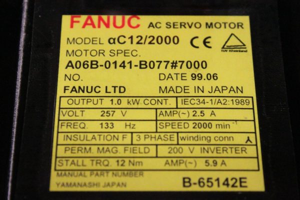 Fanuc-A06B-0141-B0777000-AC-MOTOR-AC122000-I64-1-YEAR-WARRANTY-123324927982-3