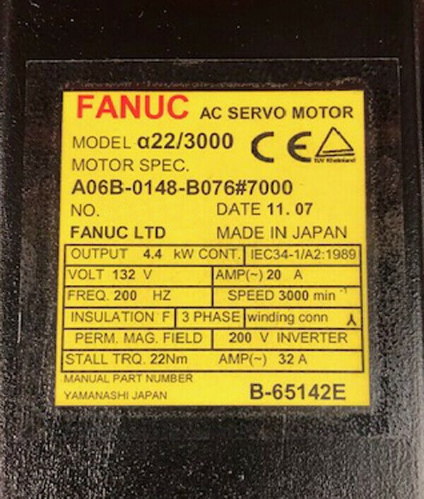 Fanuc-A06B-0148-B0767000-AC-MOTOR-A223000-A64SCAP-1-YEAR-WARRANTY-123670496572-3