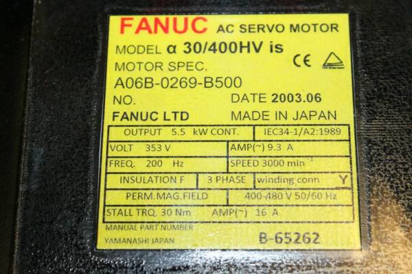 Fanuc-A06B-0269-B500-AC-MOTOR-AIS304000HV-AIA1000-BRK-35NM-STr-1-YEAR-WARRANTY-124815237812-3