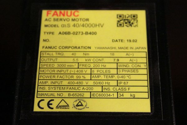 Fanuc-A06B-0273-B400-AC-MOTOR-AIS404000HV-AIA1000-BRK-35NM-1-YEAR-WARRANTY-123670532492-3