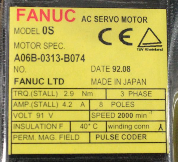 Fanuc-A06B-0313-B074-AC-MOTOR-0S-SERIAL-C-PULCO-1-YEAR-WARRANTY-122017900002-5