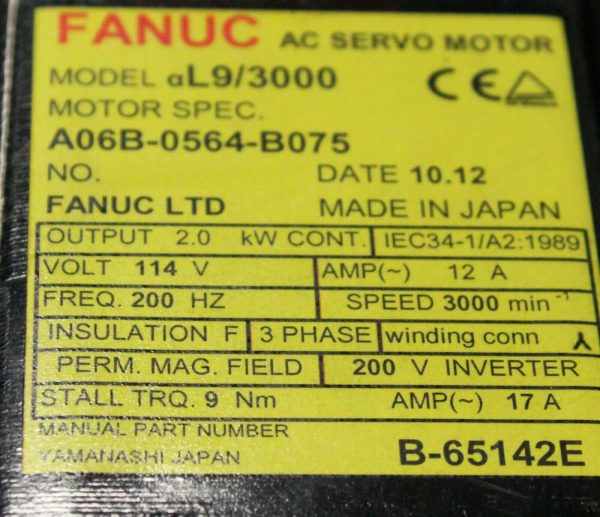 Fanuc-A06B-0564-B075-AC-MOTOR-AL93000-A64-1-YEAR-WARRANTY-123659700942-3