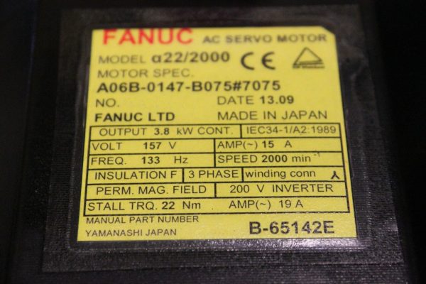 Fanuc-A06B-0147-B0757075-AC-MOTOR-A222000-A64-1-YEAR-WARRANTY-123301373273-3