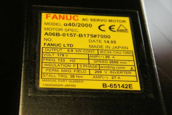 Fanuc-A06B-0157-B1757000-AC-MOTOR-A402000-A64-WBRAKE-1-YEAR-WARRANTY-123768132203-3