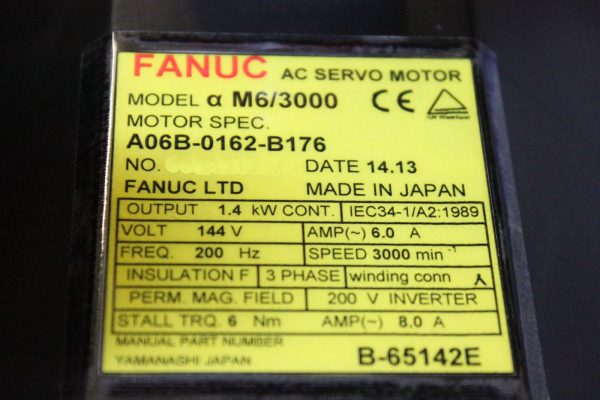 Fanuc-A06B-0162-B176-AC-MOTOR-AM63000-A64SC-BRAKE-1-YEAR-WARRANTY-121997002923-4