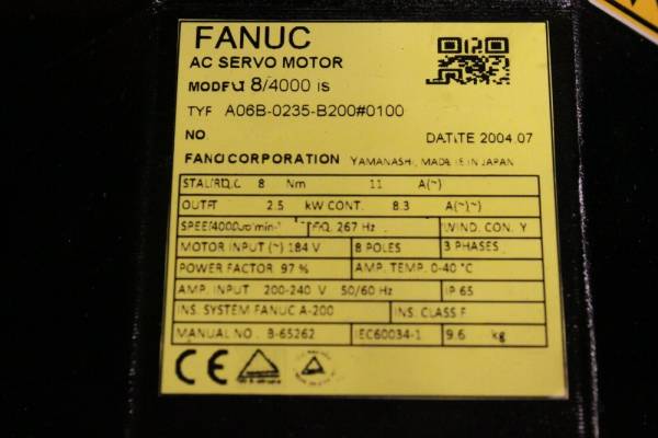 Fanuc-A06B-0235-B2000100-AC-MOTOR-AIS84000-AIA1000-STRKY-1-YEAR-WARRANTY-125051008403-3