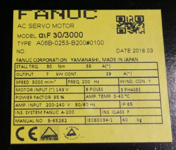 Fanuc-A06B-0253-B2000100-AC-MOTOR-AIF304000-STRKY-IP67-1-YEAR-WARRANTY-124797408863-2