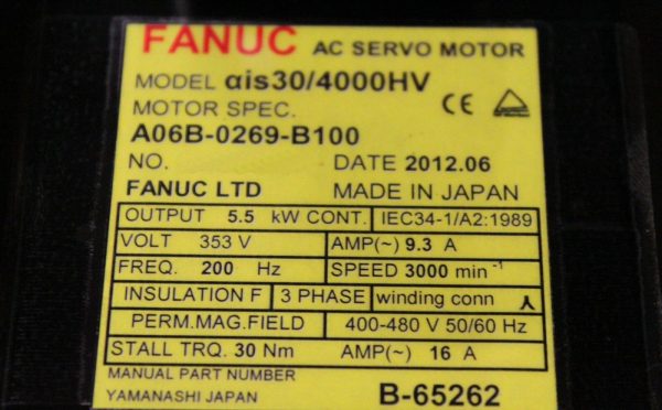Fanuc-A06B-0269-B100-AC-MOTOR-AIS304000HV-AIA1000-STR-1-YEAR-WARRANTY-122873562193-3