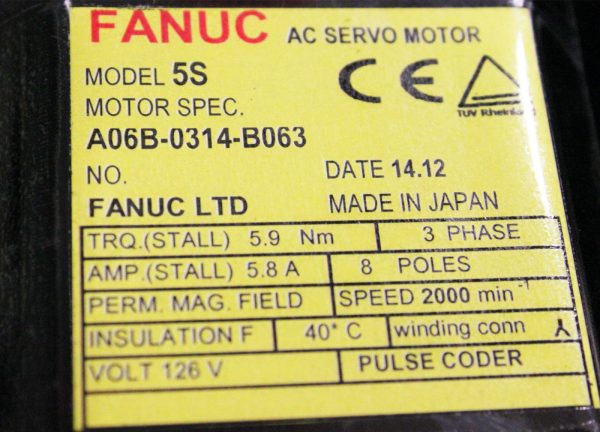 Fanuc-A06B-0314-B063-AC-MOTOR-5S-HI-RES15000P-1-YEAR-WARRANTY-121878486183-5