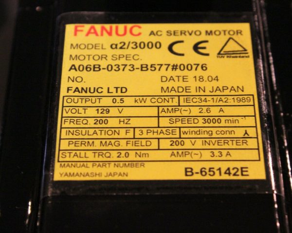 Fanuc-A06B-0373-B5750076-AC-MOTOR-A23000-A64-KEYWAY-1-YEAR-WARRANTY-123670611023-3