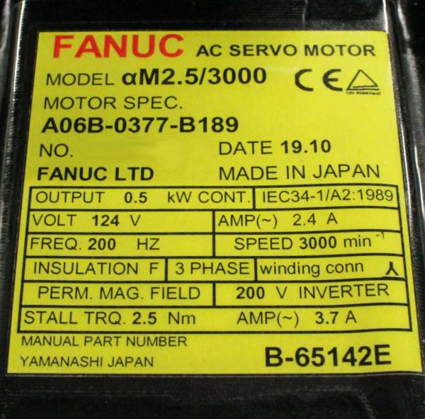 Fanuc-A06B-0377-B189-AC-MOTOR-AM253000-A1000C-BR-1-YEAR-WARRANTY-123950869383-3