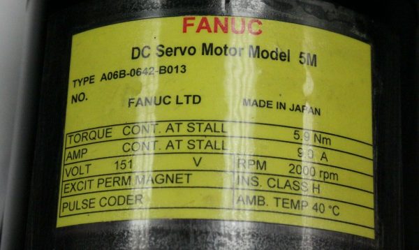 Fanuc-A06B-0642-B013-DC-MOTOR-5M-3000-PR-1-YEAR-WARRANTY-123634072173-2