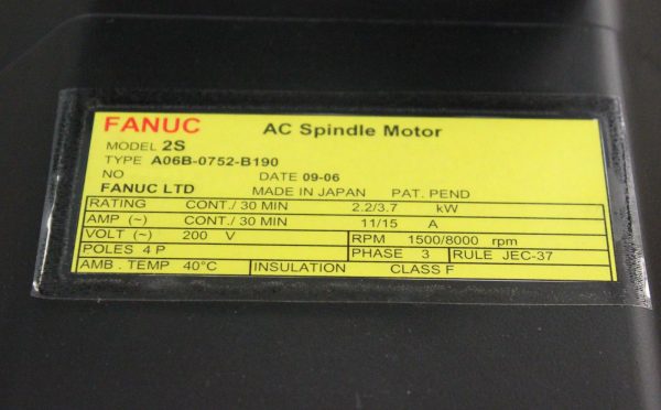 Fanuc-A06B-0752-B190-AC-SPINDLE-MOTOR-2S-B-IN-SENSR-1-YEAR-WARRANTY-121787889303-4
