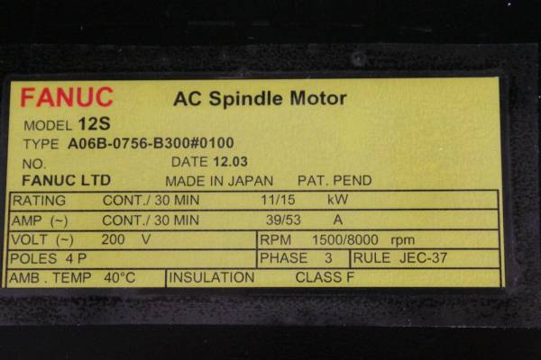 Fanuc-A06B-0756-B3000100-AC-SPINDLE-MOTOR-12S-FLANGE-MT-1-YEAR-WARRANTY-123767792633-4