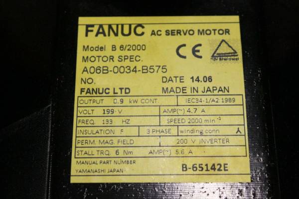 Fanuc-A06B-0034-B575-AC-MOTOR-B62000-A32-1-YEAR-WARRANTY-125050964894-3
