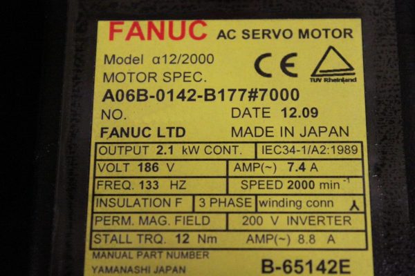 Fanuc-A06B-0142-B1777000-AC-MOTOR-A122000-I64-WBRAKE-1-YEAR-WARRANTY-122959172274-3
