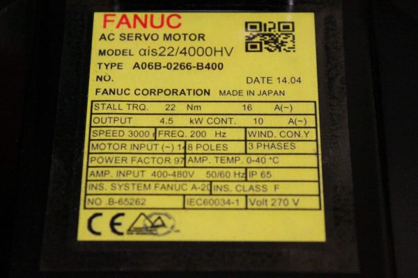 Fanuc-A06B-0266-B400-AC-MOTOR-AIS224000HV-AIA1000-BRK-35NM-1-YR-WARRANTY-122869660954-3