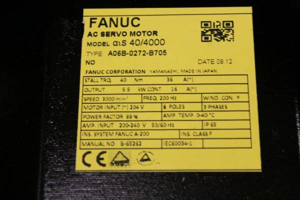 Fanuc-A06B-0272-B705-AC-MOTOR-AIS404000-AA64I-BRAKE-STRT1-YEAR-WARRANTY-124796526944-3