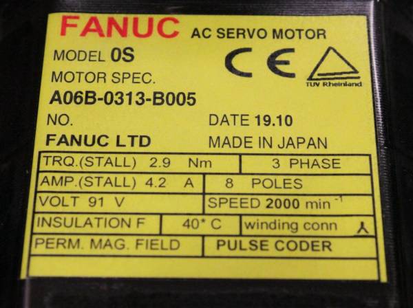 Fanuc-A06B-0313-B005-AC-MOTOR-0S-2500P-1-YEAR-WARRANTY-123950068854-3