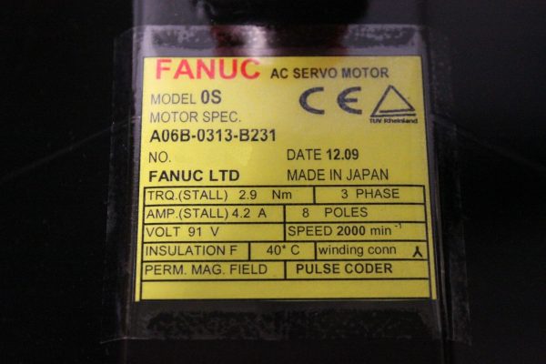 Fanuc-A06B-0313-B231-AC-MOTOR-0S-ABS-2000P-WBRAKE-1-YEAR-WARRANTY-122957919994-3