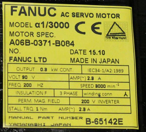 Fanuc-A06B-0371-B084-AC-MOTOR-A13000-SERIAL-A-1-YEAR-WARRANTY-124597722374-3