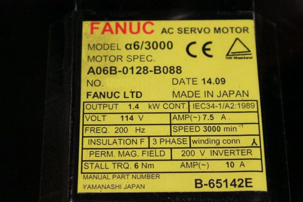 Fanuc-A06B-0128-B088-AC-MOTOR-A63000-A1000-1-YEAR-WARRANTY-123747775145-2