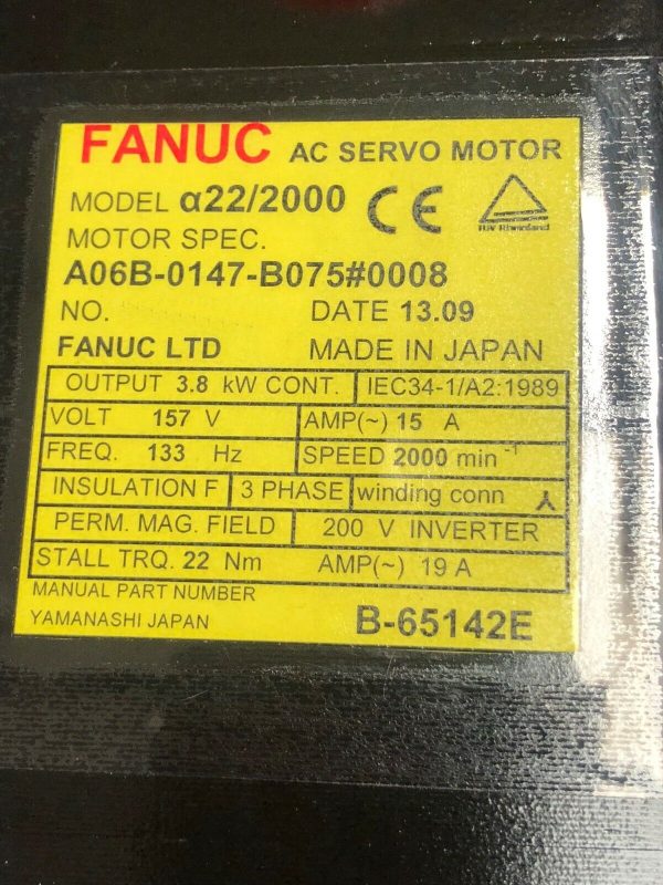 Fanuc-A06B-0147-B0750008-AC-MOTOR-A222000-A64-WKEYWAY-1-YEAR-WARRANTY-123303294615-4