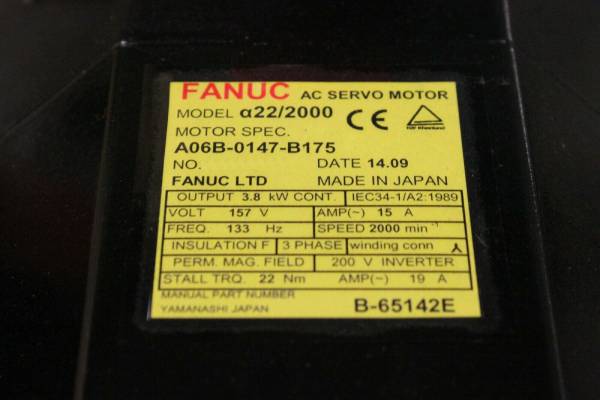 Fanuc-A06B-0147-B175-AC-MOTOR-A222000-A64-WBRAKE-1-YEAR-WARRANTY-123856719935-3