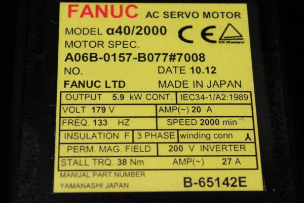 Fanuc-A06B-0157-B0777008-AC-MOTOR-A402000-I64-WKEYWAY-1-YEAR-WARRANTY-123787223745-3