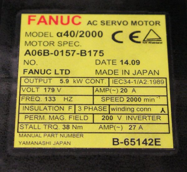 Fanuc-A06B-0157-B175-AC-MOTOR-A402000-A64-WBRAKE-1-YEAR-WARRANTY-123480108245-3